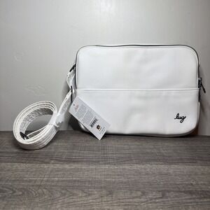 Lug Mini Delta iPad Tablet Case, White Protective Crossbody Purse, Bag, 4 Pocket